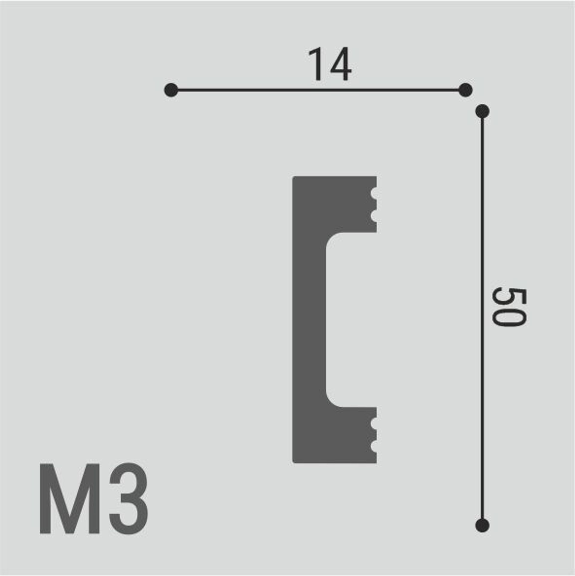 Молдинг XPS POLYMER М 3 50/14