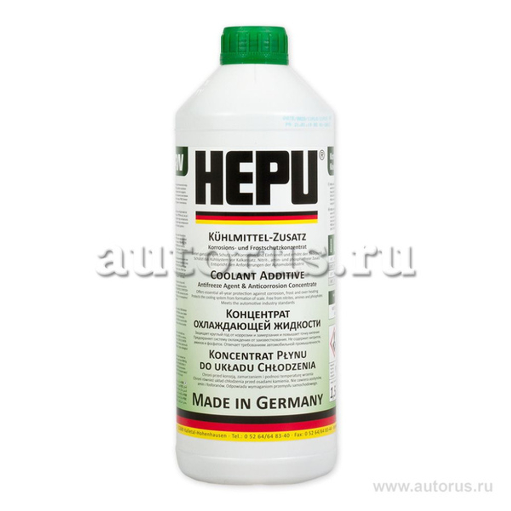 Антифриз HEPU Coolant G11 концентрат зеленый 1,5 л P999-GRN