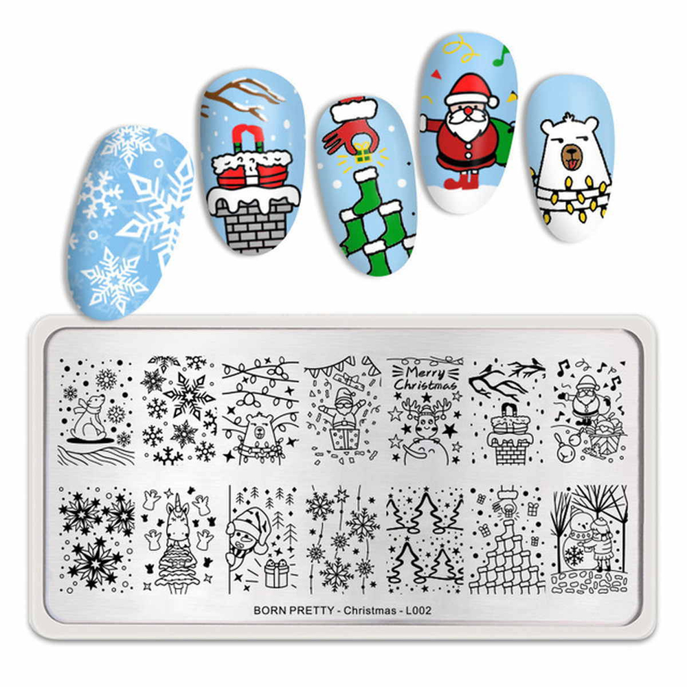 Пластина Born Pretty Christmas L002