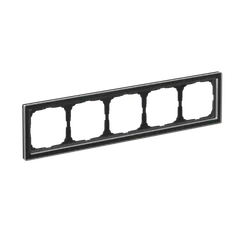 Рамка стеклянная на 5 постов Systeme Electric ArtGallery Pure Черный глянцевый GAL321005