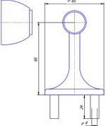 Ограничитель двери Апекс магнитный DS-2761-M-G золото
