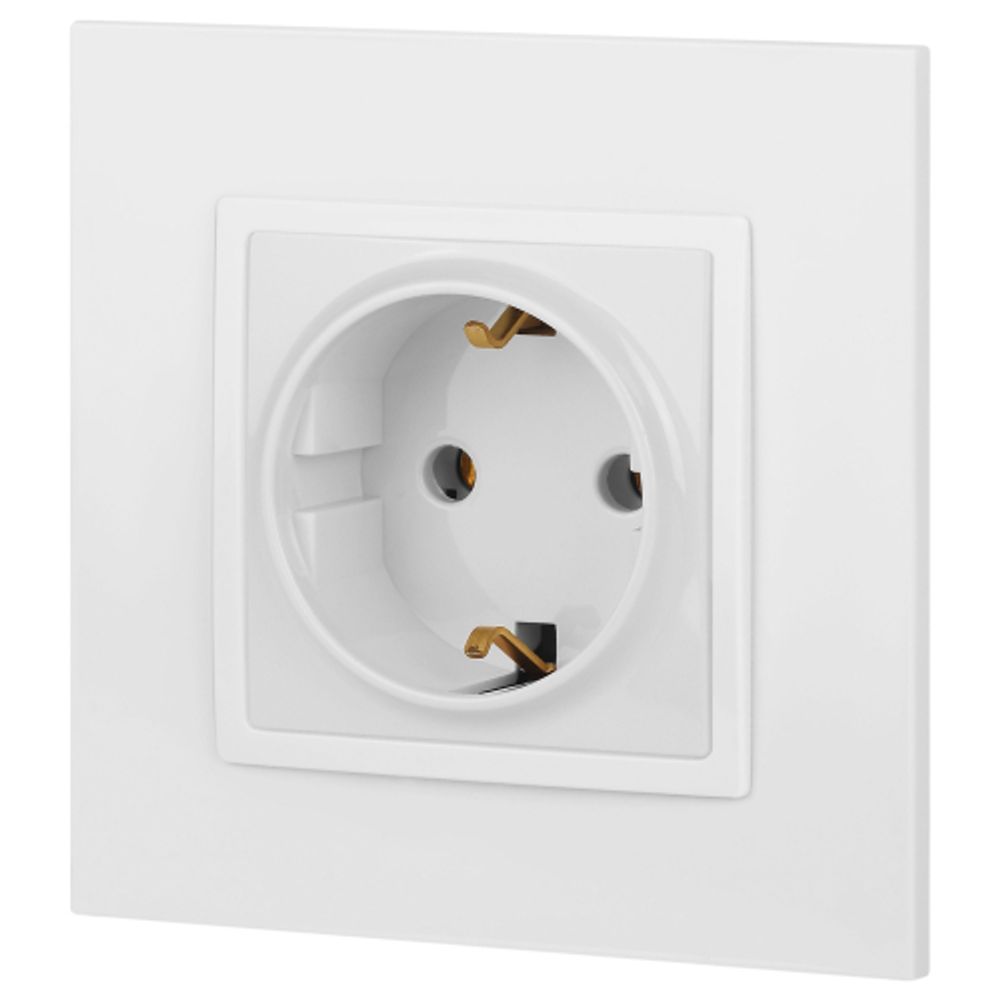 Розетка ЭРА Elegance 14-2101-01 2P+E Schuko 16A-250В IP20 белый | Эра Elegance