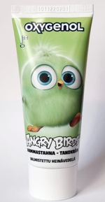 Детская зубная паста Oxygenol Angry Birds 6+ с малиновым вкусом 50 мл (Из Финляндии)