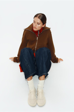 ZARA ЗАМШЕВЫЕ КРОССОВКИ BAREFOOT, ПЕСОЧНО-КОРИЧНЕВЫЙ