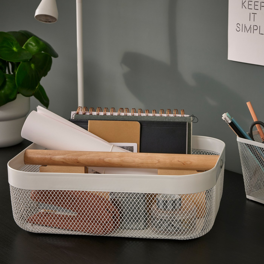 IKEA RISATORP  (ИКЕА РИСАТОРП)  -  Корзина с разделителями - белый 33х24х11 см