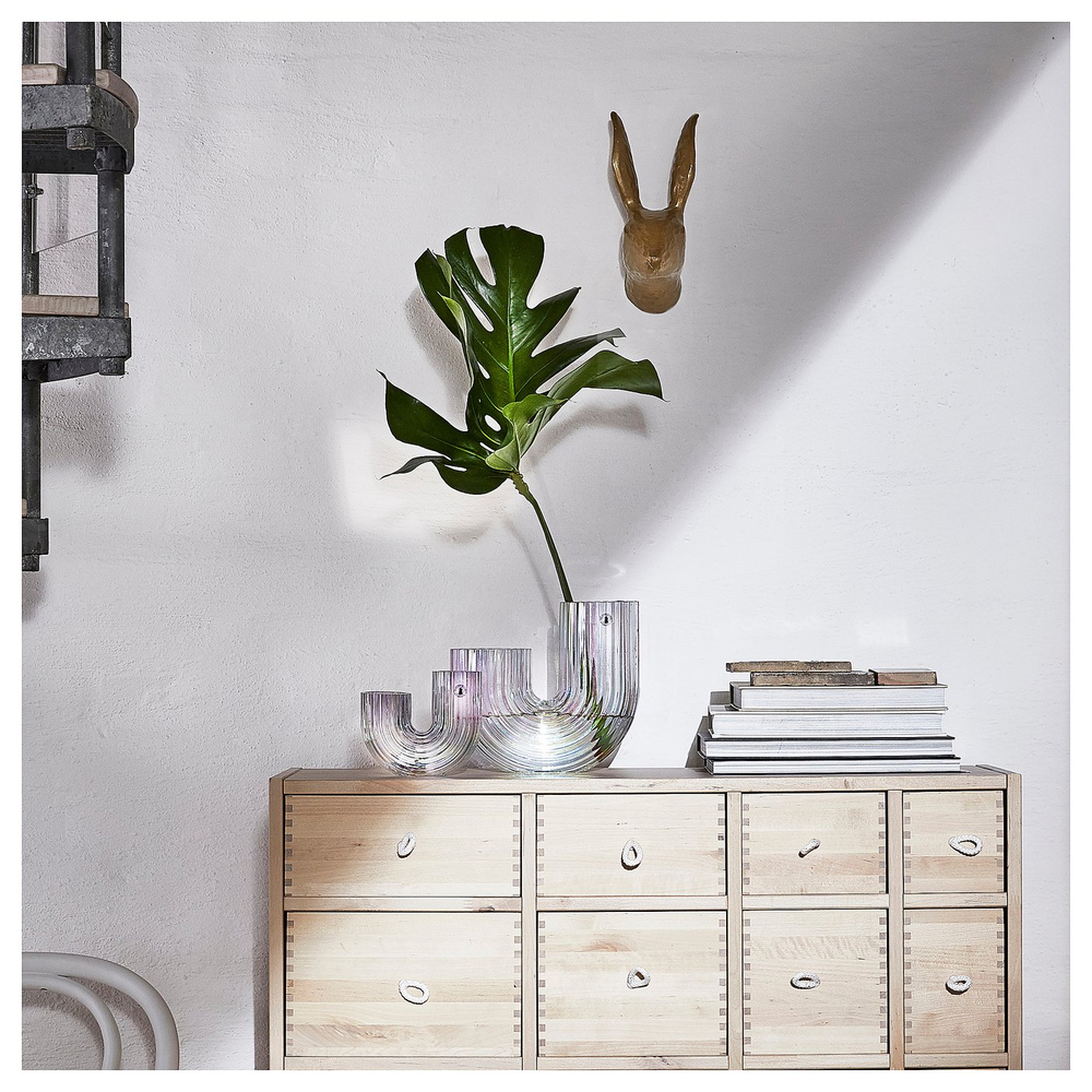 IKEA RÄFFELBJÖRK  (ИКЕА РЭФФЕЛБЙЁРК)  -  Ваза - перламутровый 12 см