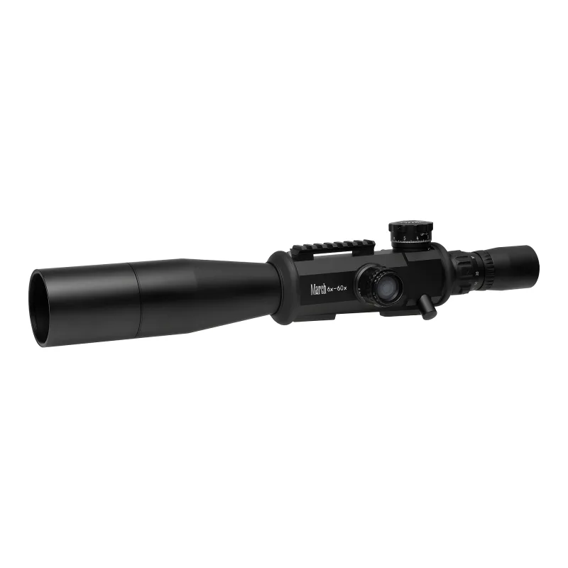 Прицел March Genesis 6-60x56 FML-MT FFP на Picatinny 0.05Mil - вид сбоку, общий план