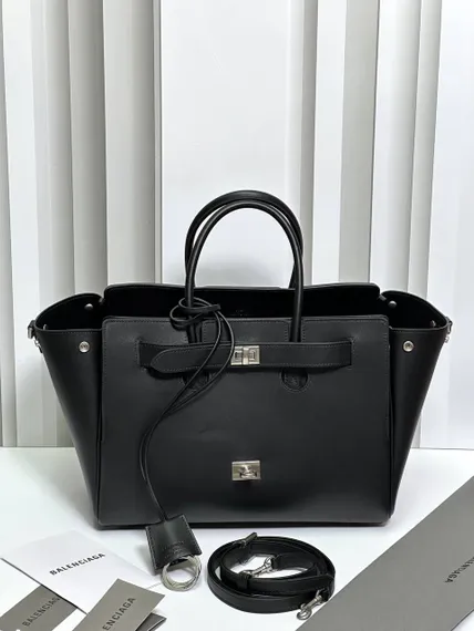 Сумка BALENCIAGA Bel Air Carry All Bag черный/серебро