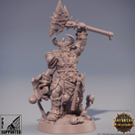 Человек Воин Паладин Варвар Файтер Рыцарь миниатюра для dnd, днд, pathfinder, фентези, Настольная игра, НРИ, Варгейм, РПГ