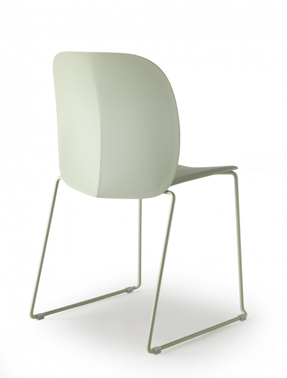 Стул пластиковый на полозьях Scab Design Mentha Go Green, зеленый шалфей