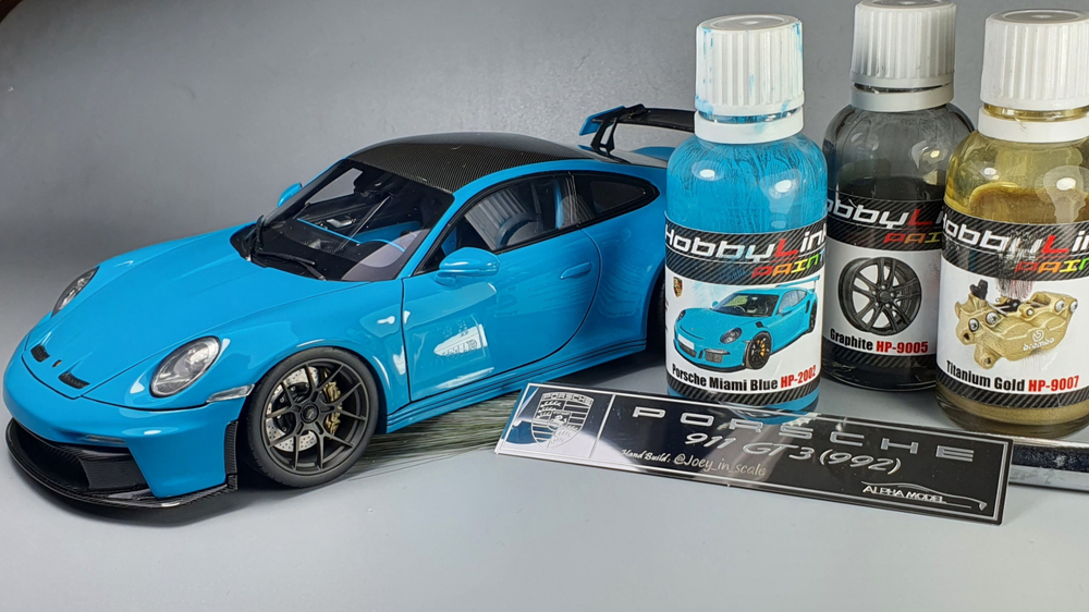 Краска лаковая HobbyLink Porsche Miami Blue HP-2002