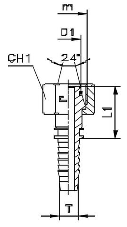 Фитинг DN 08 DKO-S (Г) 20x1.5 12