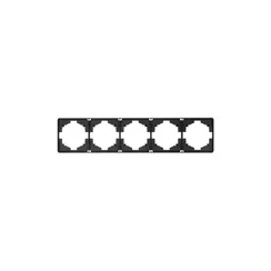 Рамка на 5 постов KRANZ Miele Round Оникс KR-78-0755-3