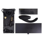 Черный вибратор 19,2см с вакуумным клиторальным стимулятором Womanizer InsideOut Dual G-Spot & Clitoral Stimulator Black WZ07AC0100