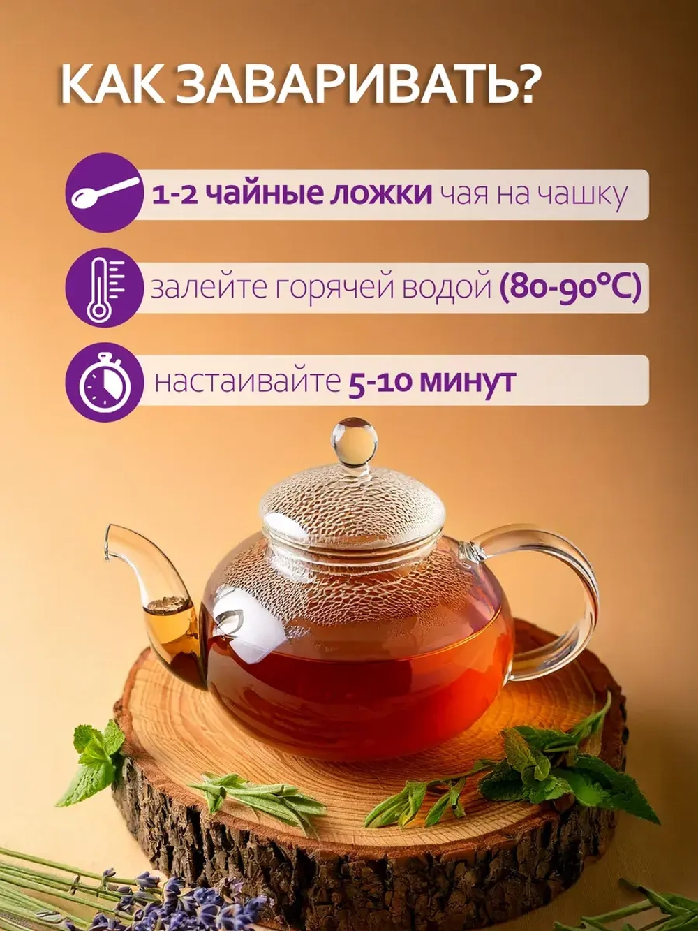Иван-чай ферментированный с лавандой и мятой