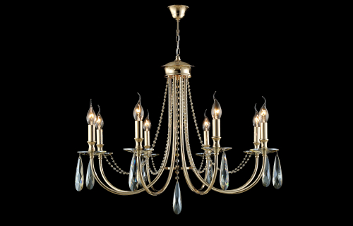 Люстра Crystal Lux VICTORIA SP8 GOLD/AMBER