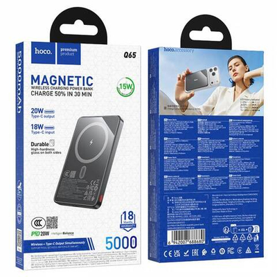 Портативный аккумулятор Hoco Q65 5000mah (metal grey)