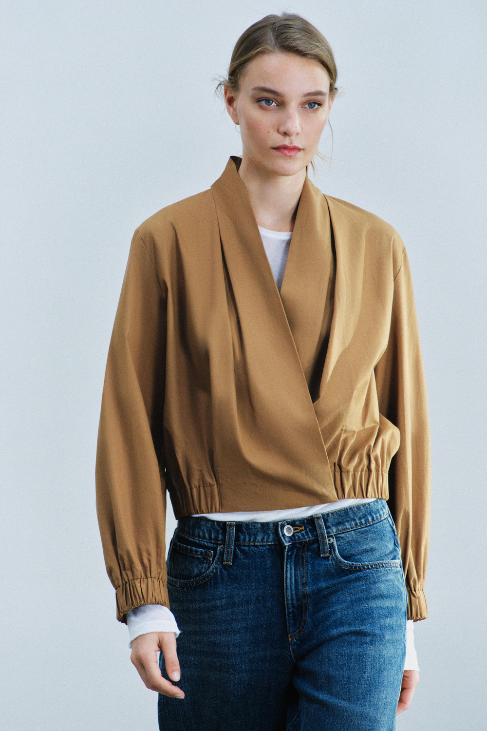 РУБАШКА-БОМБЕР С ЗАПАХОМ — ZW COLLECTION — ZARA