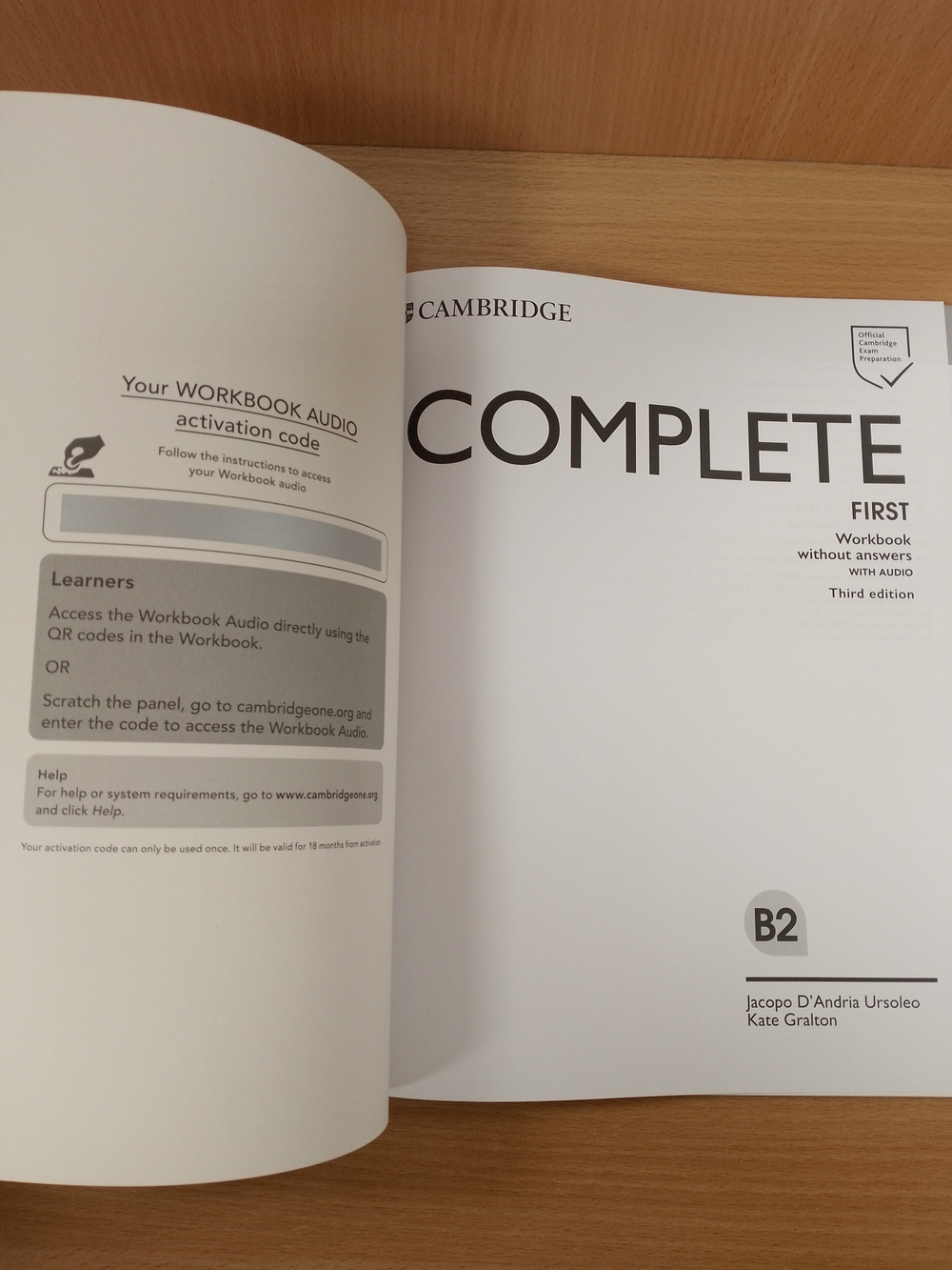 Complete First 3rd Edition Workbook without Answers with Audio