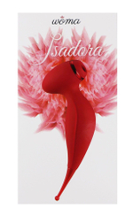 Красный вакуум-волновой стимулятор клитора Isadora с точечным вибратором (Цвет: красный)