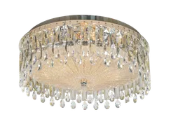 Люстра потолочная NewRgy 6026R/9A CHROME+CLEAR, 9×40 Вт, хромированная и прозрачная
