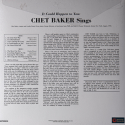 Виниловая пластинка Chet Baker ‎– It Could Happen To You - Chet Baker Sings LP