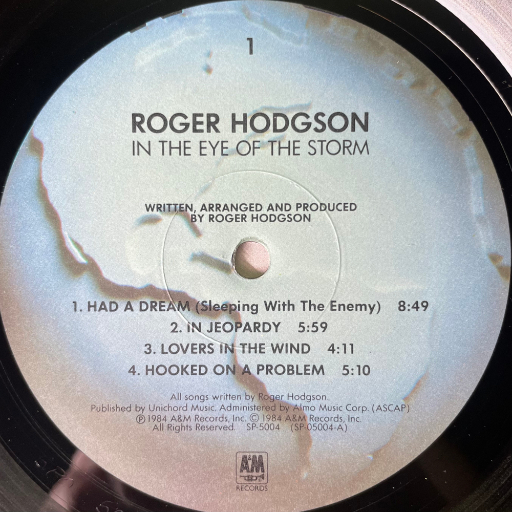 Roger Hodgson ‎– In The Eye Of The Storm (США 1984г.)
