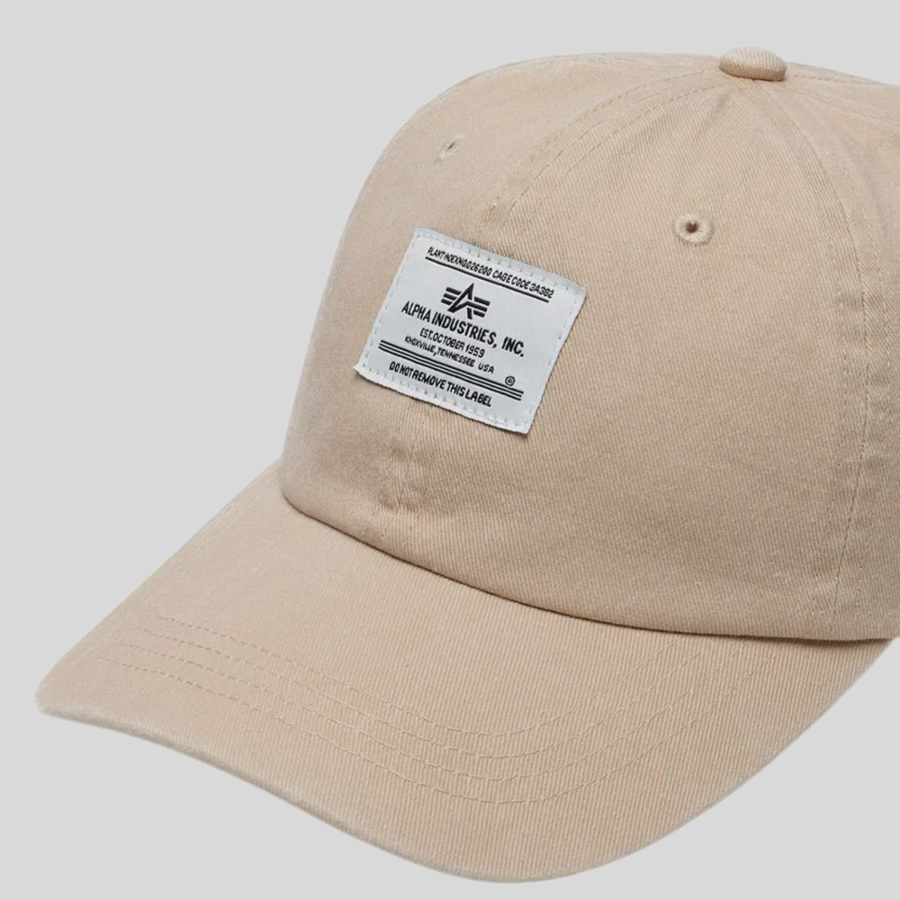 Бейсболка Alpha Industries Battlewash Cap Vintage Khaki (Бежевый)