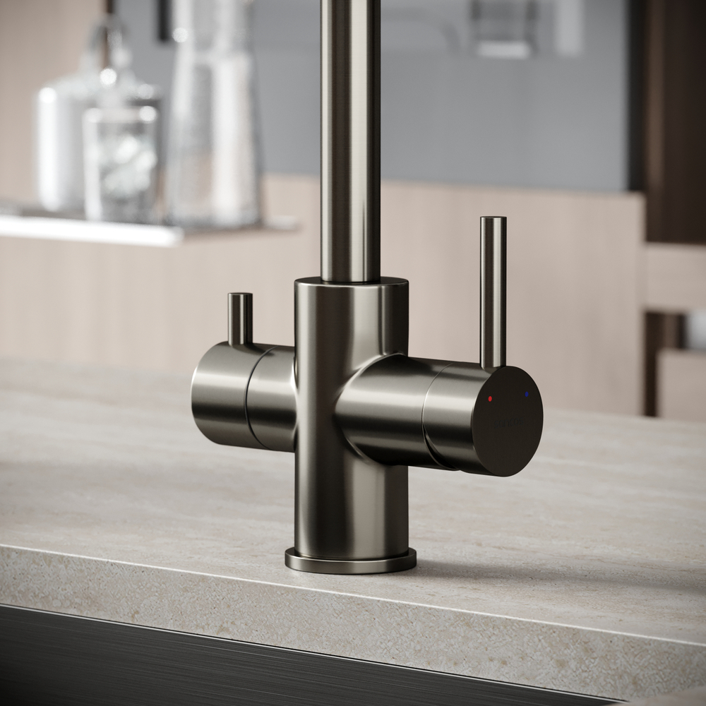 Смеситель для кухни Sancos Vela с краном для фильтра, вороненая сталь, SC4013GG, арт. SC4013GG