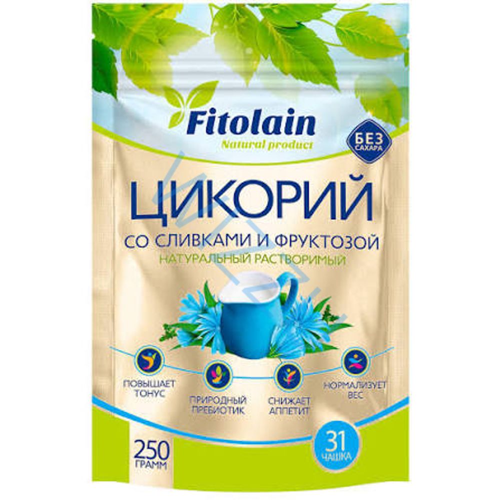 Цикорий порошок FITOLAIN с заменителем сухих сливок и фруктозой ZIP 250*12