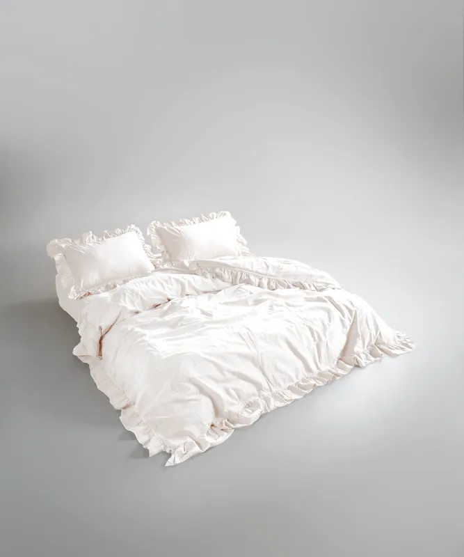 Lımasso КПБ 4 пр. Stonewashed Exclusıve Snow White пододеяльник 200*220, простынь 240*260, наволочки 50*70 2шт