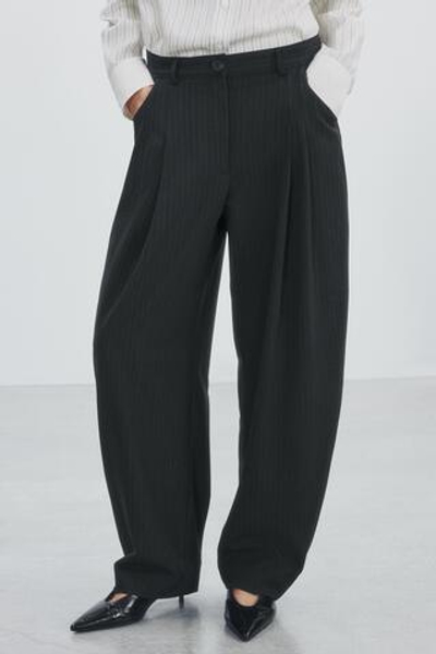 БРЮКИ BARREL В ТОНКУЮ ПОЛОСКУ — ZW COLLECTION — ZARA