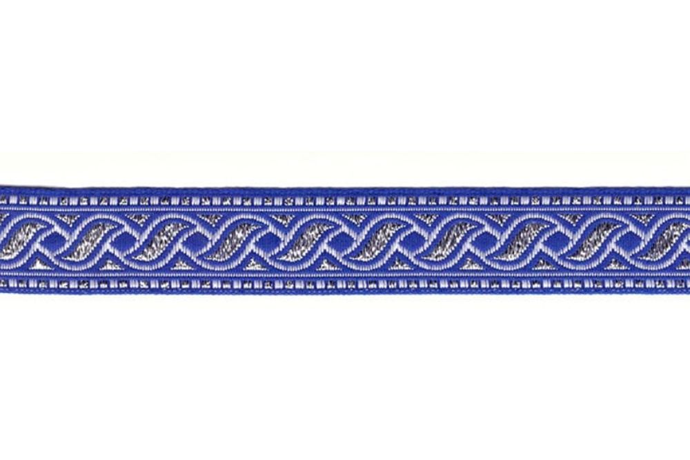 Тесьма жаккард с метанитом, с1857, рис. 9006, ш. 2,2 см