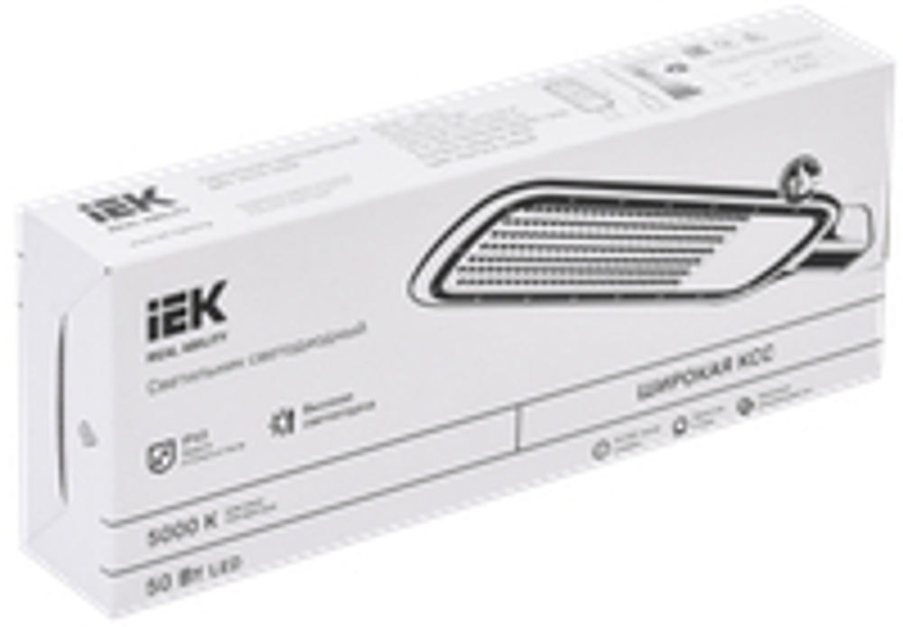 Светильник светодиодный консольный ДКУ 1012-50Ш 5000К IP65 серый IEK