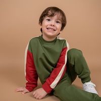 Свитшот Колор блок "Хаки"