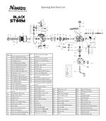 Катушка безынерционная Namazu Black Storm BST2000, 7+1 подш., метал. шпуля + запасная графит. шпуля/