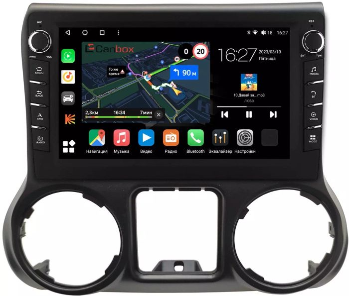 Магнитола для Jeep Wrangler 2010-2018 - Canbox 10-009 Android 10, Быстрая, CarPlay, 4G SIM-слот