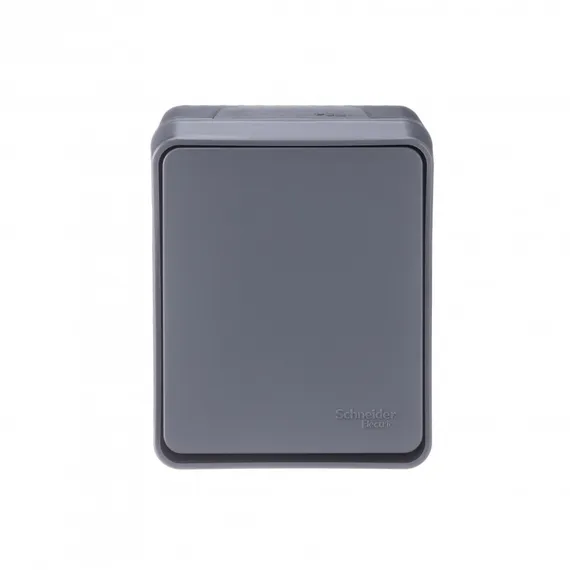 Выключатель одноклавишный IP54 Systeme Electric AtlasDesign Profi54 Антрацит ATN544011