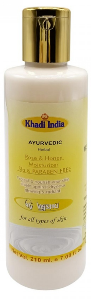 Увлажняющий лосьон для тела Khadi India Роза и мёд, 210 мл