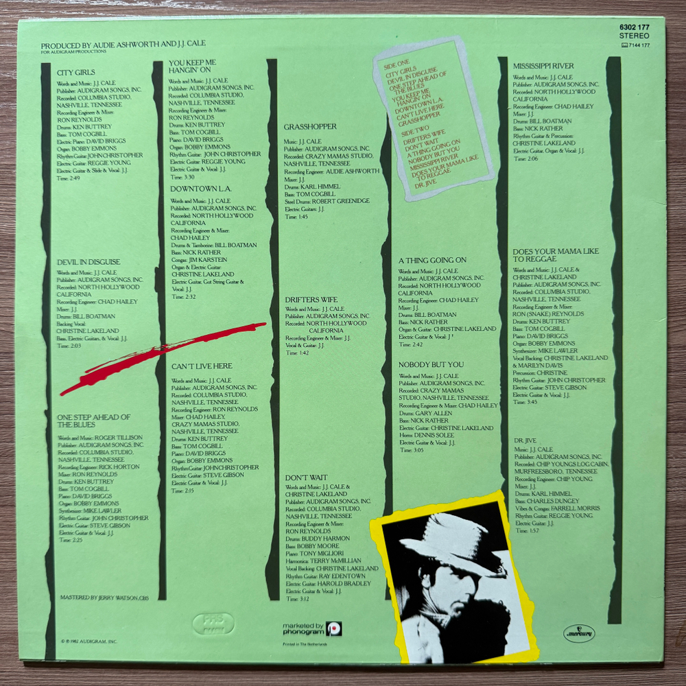 J.J. Cale ‎– Grasshopper (Голландия 1982г.)
