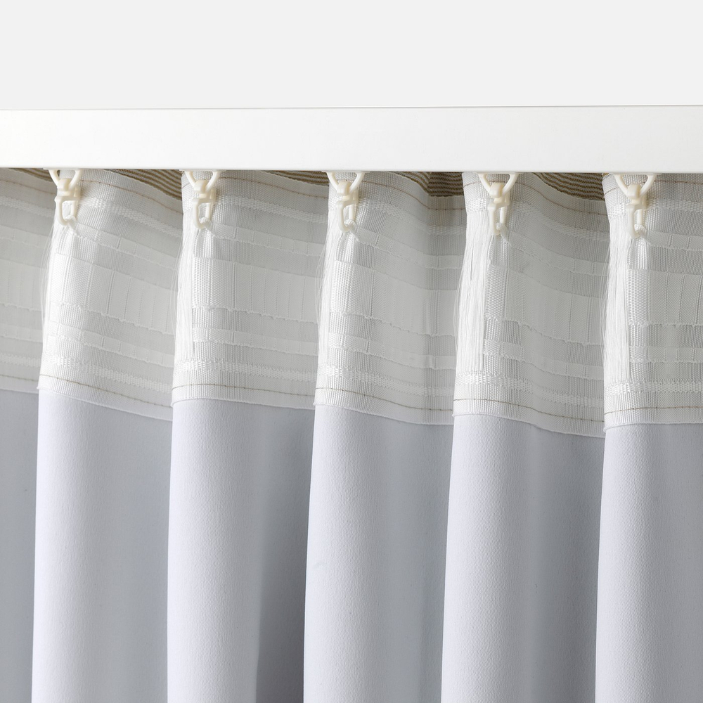 IKEA VILBORG  (ИКЕА ВИЛБОРГ)  -  Шторы затемняющие, 1 пара - бежевые/на ленте 145x300 см