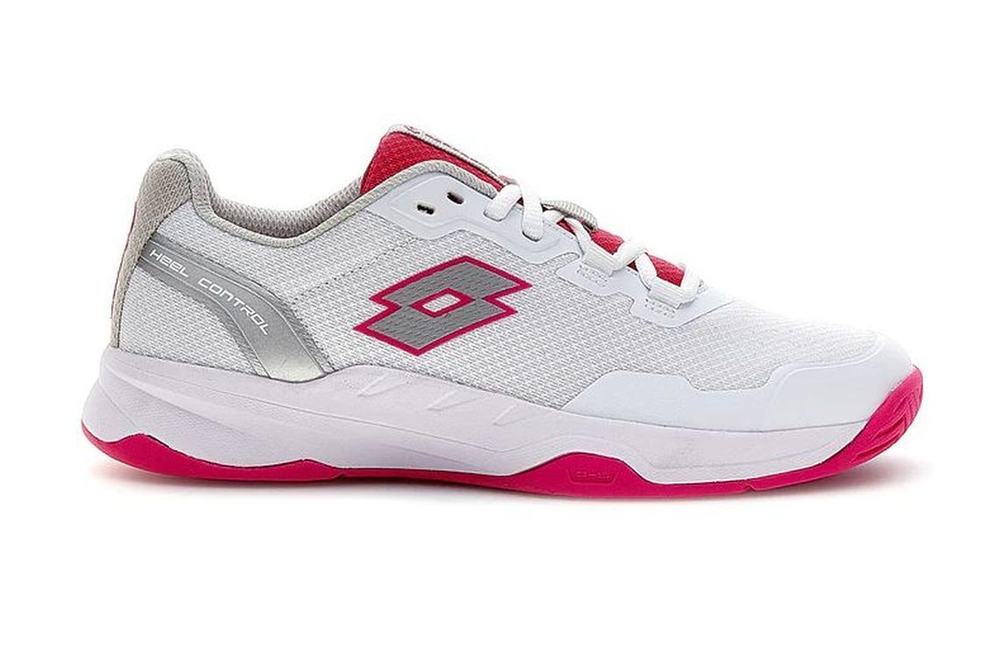 Женские теннисные кроссовки Lotto Mirage 600 III ALR - all white/silver metal/glamour pink
