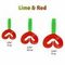 Твистер Helios Credo Double Tail 1,96"/5 см Lime & Red 10шт. (HS-27-021)