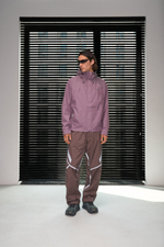 Брюки Blue Monte Geometric-Cut Laminated Trousers "Brown Coffee"