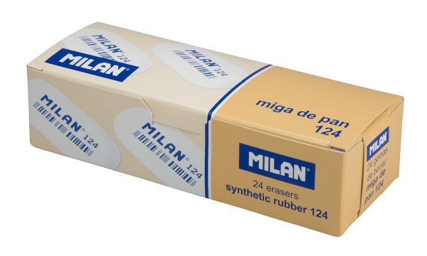 Ластик 124 овальный 4.9х2.3х0.9 см, 24 шт, CMM124 ассорти, Milan
