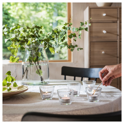 Набор ароматических свечей IKEA ADLAD (АДЛАД), Cкандинавские леса, Белый, 3,5 часа, 30 шт