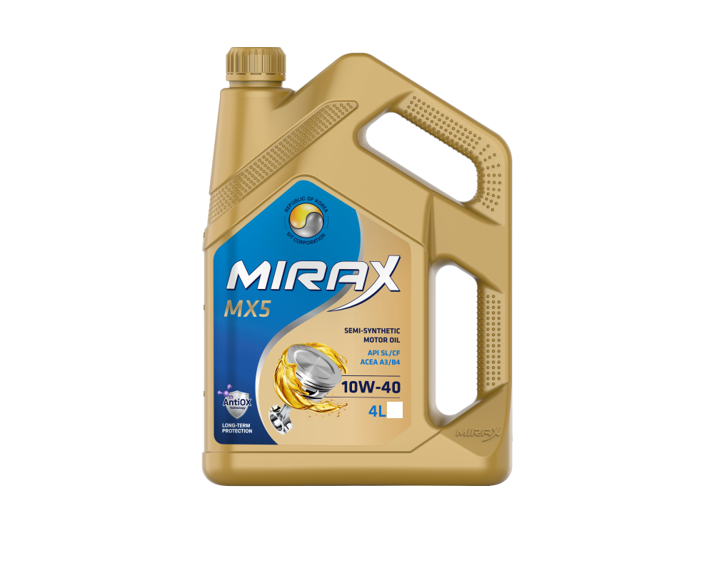 Масло Mirax MX5 10W40 SL/CF A3/B4 (4л) п/синтетика