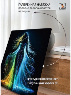 Картина "Радужная богиня", для интерьера 50х70см 1шт.