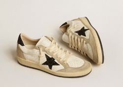 Кеды Ball Star in nappa and suede with black glitter star and heel tab