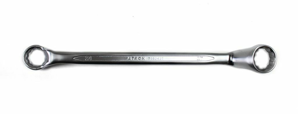 Ключ накидной отогнутый на 75грд. 24х27 мм PATRON P-7592427